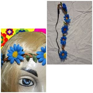 Chunyin Flower Headband Floral Crown Hippie Wedding Festival Party Cottagecore